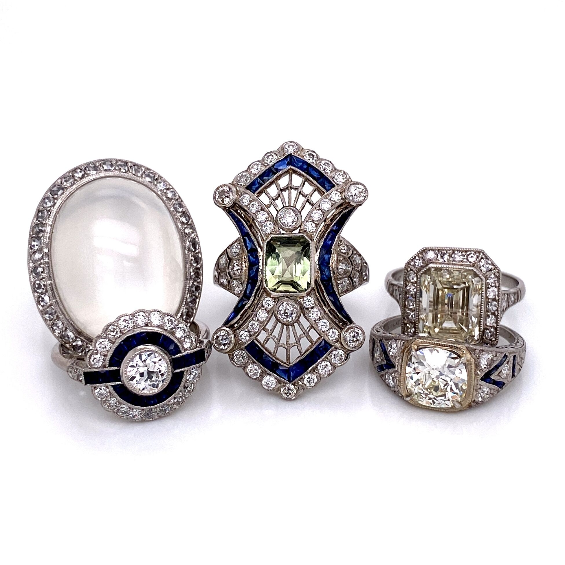 A Collection of Estate Fine Jewelry Platinum 1911